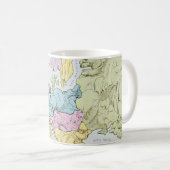 Satirische kaart van Europa | 1871 Koffiemok (Voorkant rechts)