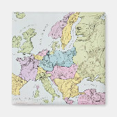 Satirische kaart van Europa | 1871 Magneet (Voorkant)
