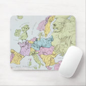 Satirische kaart van Europa | 1871 Muismat (Met muis)