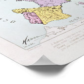 Satirische kaart van Europa | 1871 Poster (Hoek)