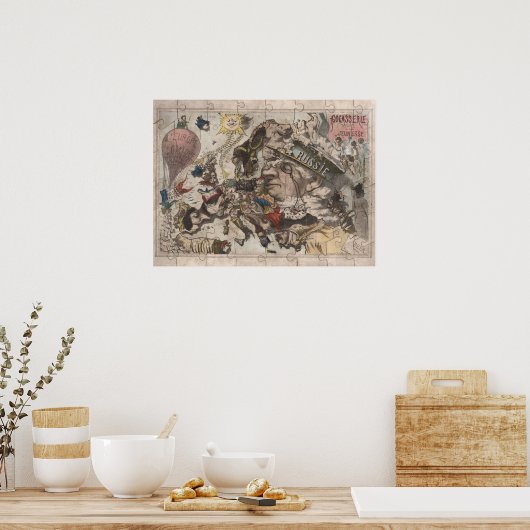 Satirische Russische Dominenkaart Poster (Keuken)