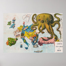  Satirische Russische Dominenkaart Poster