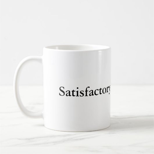 Satisfactory - de ultieme lof klassieke mok (Links)