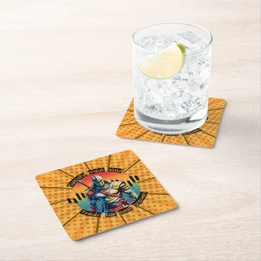 Satisfy | Trade motivation | Fantasy Design Comic Kartonnen Onderzetters (Insitu)