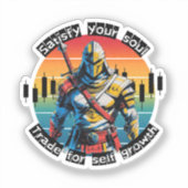 Satisfy | Trade motivation | Fantasy Design Sticker (Voorkant)
