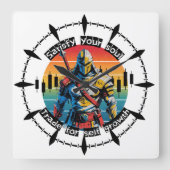 Satisfy | Trade motivation | Fantasy Design Vierkante Klok (Voorkant)