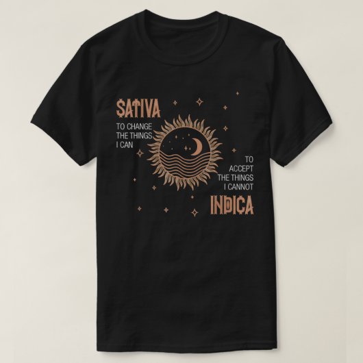 Sativa om de dingen te veranderen die ik kan onkru t-shirt (Design voorkant)