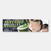 Satomi motorsport Matcha & Chill Bumpersticker (Voorkant)