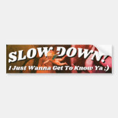 Satomi motorsport Slow Down! Bumpersticker (Voorkant)