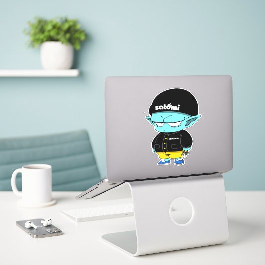 satomi x Hoodwill Driver Sticker (Laptop op bureau)