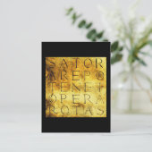 Sator Rotas Oude Geheime Magische Symbool Briefkaart (Staand voorkant)