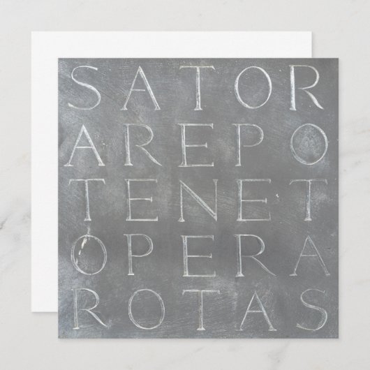 Sator Rotas Square Kaart (Voorkant / Achterkant)