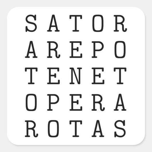 Sator Square Vierkante Sticker (Voorkant)