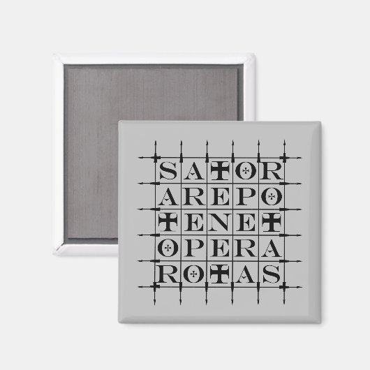 SATOR Square [ZWART] Magneet (Voorkant / Achterkant)