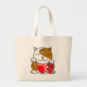 Satori Neko Grote Tote Bag (Voorkant)