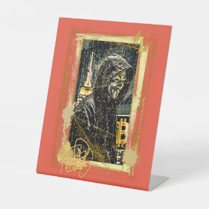 Satoshi-dak Reclamebord Met Voetstuk