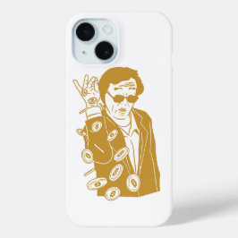 Satoshi Nakamoto staat in brand iPhone 15 Case