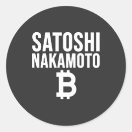 Satoshi Nakamoto White Editie Ronde Sticker