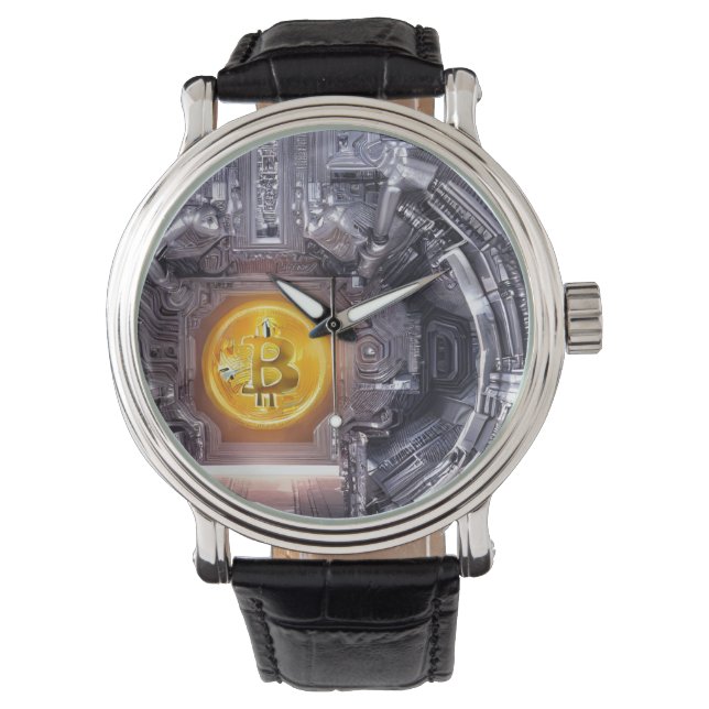 Satoshi's Cave - Bitcoin Watch for Man Horloge (Voorkant)