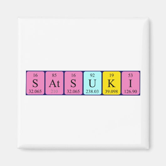 Satsuki periodieke lijstnaam magnet (Voorkant)