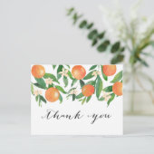 Satsuma Charcoal Bridal of Baby shower Dank u Briefkaart (Staand voorkant)