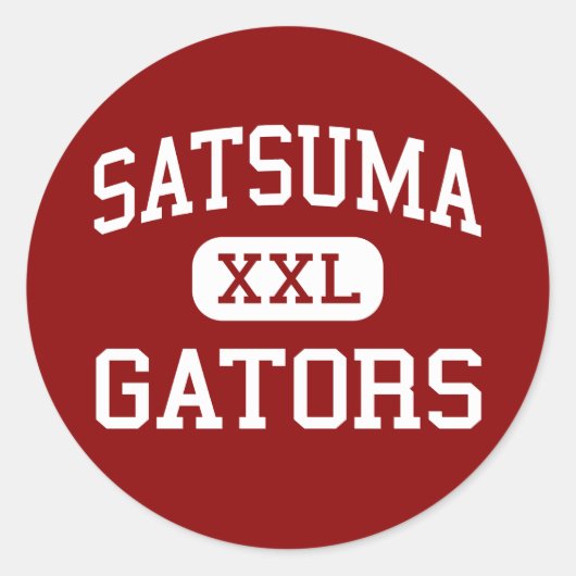 Satsuma - Gators - High School - Satsuma Alabama Ronde Sticker (Voorkant)
