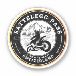 Sattelegg pas zwitserse-alpen motorfietstocht sticker