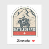 Sattelegg pass Zwitserse-alpen motortour Sticker (Vel)