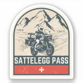Sattelegg pass Zwitserse-alpen motortour Sticker