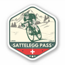 Sattelegg pass Zwitserse-alpen motortour Sticker
