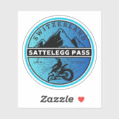 Sattelegg pass Zwitserse-alpen motortour Sticker (Vel)