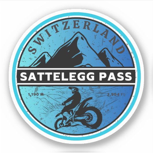 Sattelegg pass Zwitserse-alpen motortour Sticker (Voorkant)