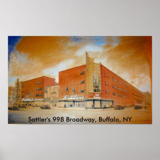 Sattler's 998 Broadway, Buffalo, NY Poster (Voorkant)