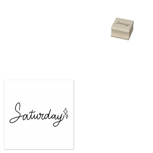 Saturday Weekday Journal Design Rubberstempel (Gestempeld)