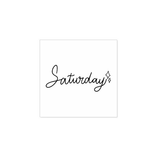 Saturday Weekday Journal Design Rubberstempel (Afrduk)