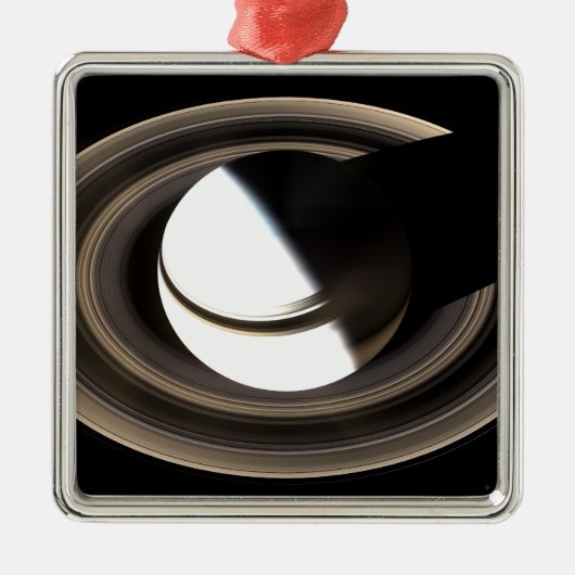 Saturn 2 metalen ornament (Voorkant)
