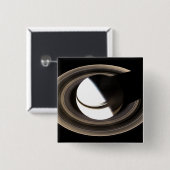 Saturn 2 vierkante button 5,1 cm (Voorkant /achterkant)