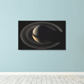 Saturn 3 canvas afdruk (Insitu (Houten vloer))