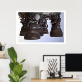 Saturn 5-motoren poster (Thuiskantoor)