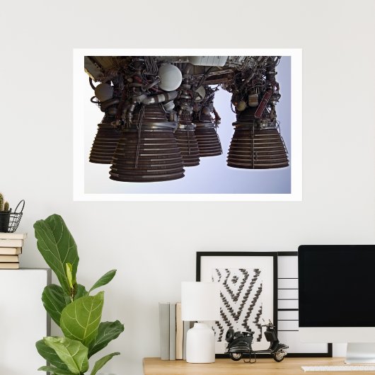 Saturn 5-motoren poster (Thuiskantoor)