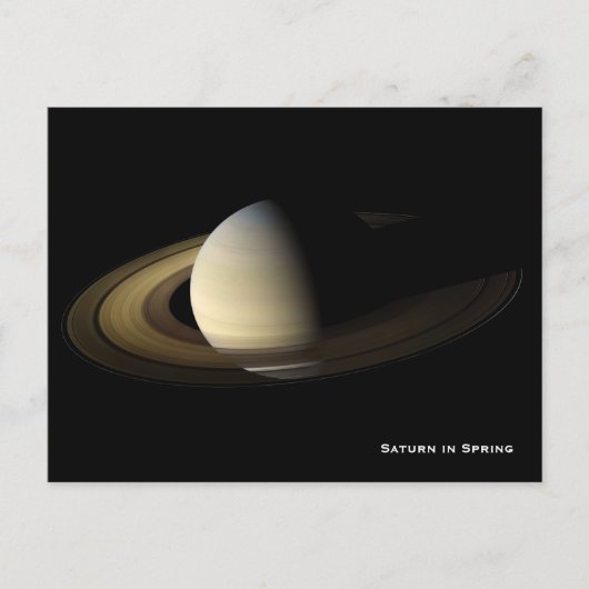 Saturn at Spring Equinox, Cassini-Huygens Briefkaart (Voorkant)