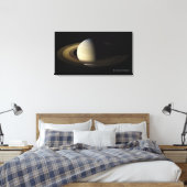 Saturn at Spring Equinox, Cassini-Huygens Canvas Afdruk (Insitu (Slaapkamer))