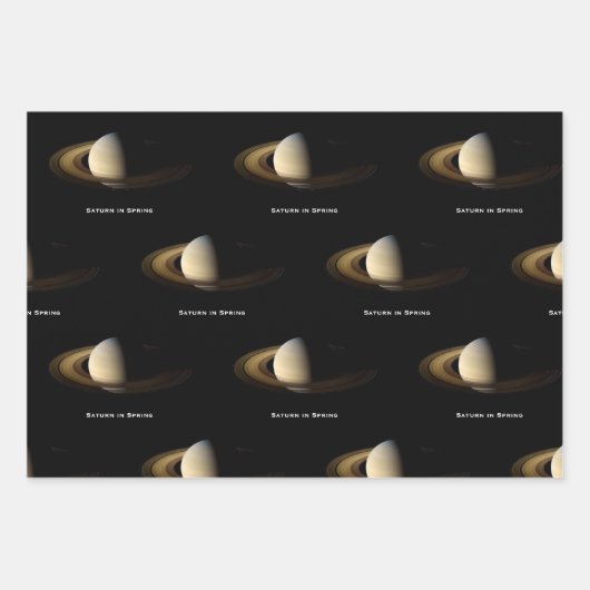 Saturn at Spring Equinox, Cassini-Huygens Inpakpapier Vel (Voorkant)