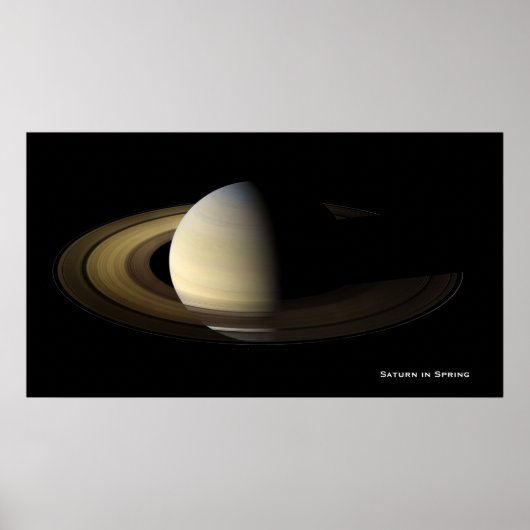 Saturn at Spring Equinox, Cassini-Huygens Poster (Voorkant)