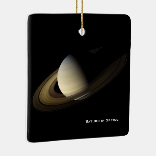 Saturn at Spring Equinox, Cassini Kerstmis Keramisch Ornament (Rechts)