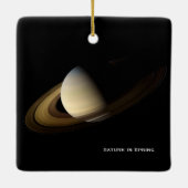 Saturn at Spring Equinox, Cassini Kerstmis Keramisch Ornament (Achterkant)
