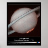 Saturn Aurora Hubble Telescope Foto Poster (Voorkant)