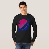 Saturn Bi Pride Lgbt Bisexuality Flag Equality Bis T-shirt (Voorkant volledig)