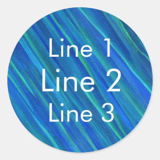 Saturn Blue Ronde Sticker