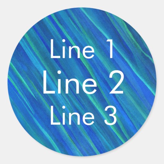 Saturn Blue Ronde Sticker (Voorkant)